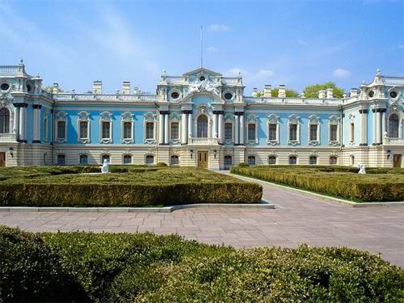 Image - The Mariinskyi Palace in Kyiv, designed by Bartolomeo Francesco Rastrelli and built in 1747-55.